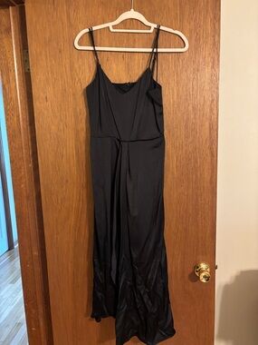 Express Black Slip Dress with Spaghetti Straps